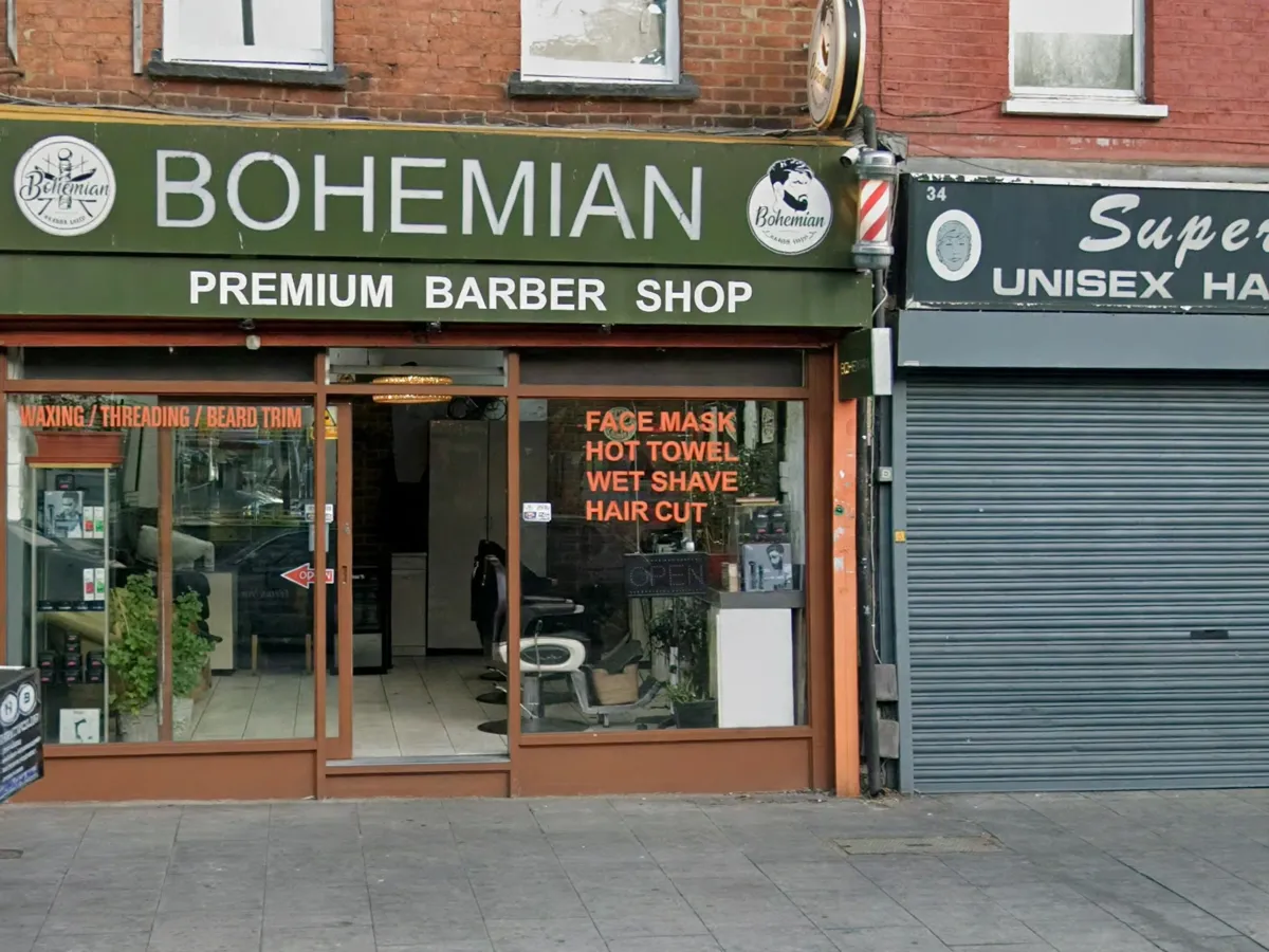 Bohemian Premium Barber Shop frontage on Cricklewood Lane