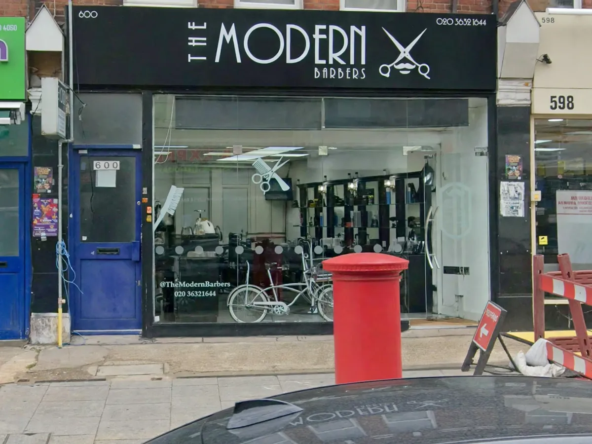 The Modern Barbers shopfront on Wembley High Road